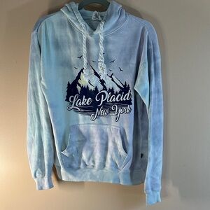 Lake Placid New York Light Blue Hoodie